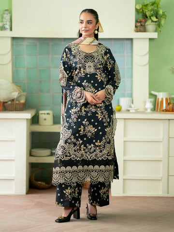 Leila by Mahnur 3PC Embroidered Khaddar Unstitched Suit M2911243E11