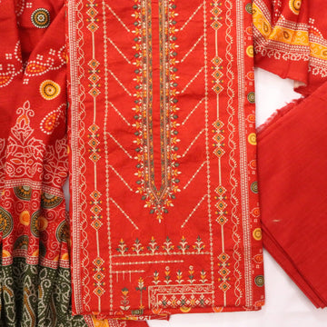 Bin Saeed 3PC Embroidered Khaddar Unstitched Suit BS241222R