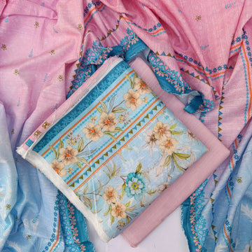 Bin Saeed 3PC Digital Printed Khaddar Unstitched Suit BS2711243P2