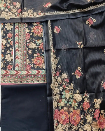 Bin Saeed 3PC Digital Printed Lawn Unstitched Suit BS1204253P5