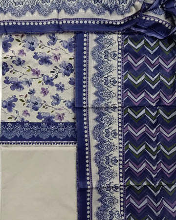 Bin Saeed 3PC Digital Printed Lawn Unstitched Suit BS1204253P6