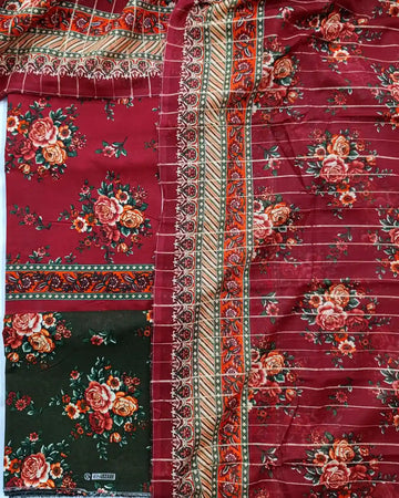 Bin Saeed 3PC Digital Printed Lawn Unstitched Suit BS1204253P12