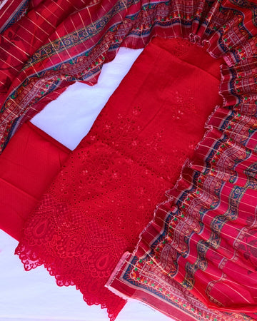 Bin Saeed 3PC Embroidered Lawn Unstitched Suit BS2202253E1