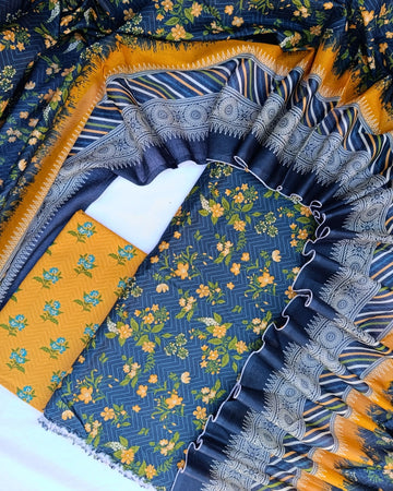 Bin Saeed 3PC Digital Printed Lawn Unstitched Suit BS0103253P9