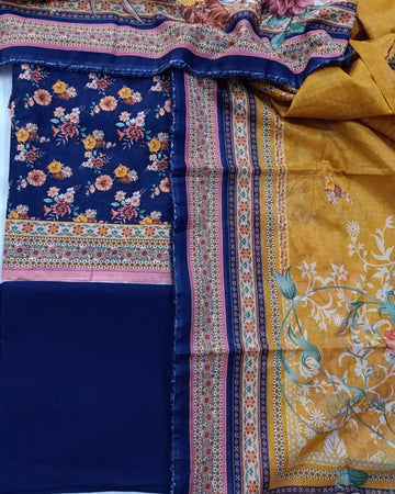 Bin Saeed 3PC Digital Printed Lawn Unstitched Suit BS1204253P7