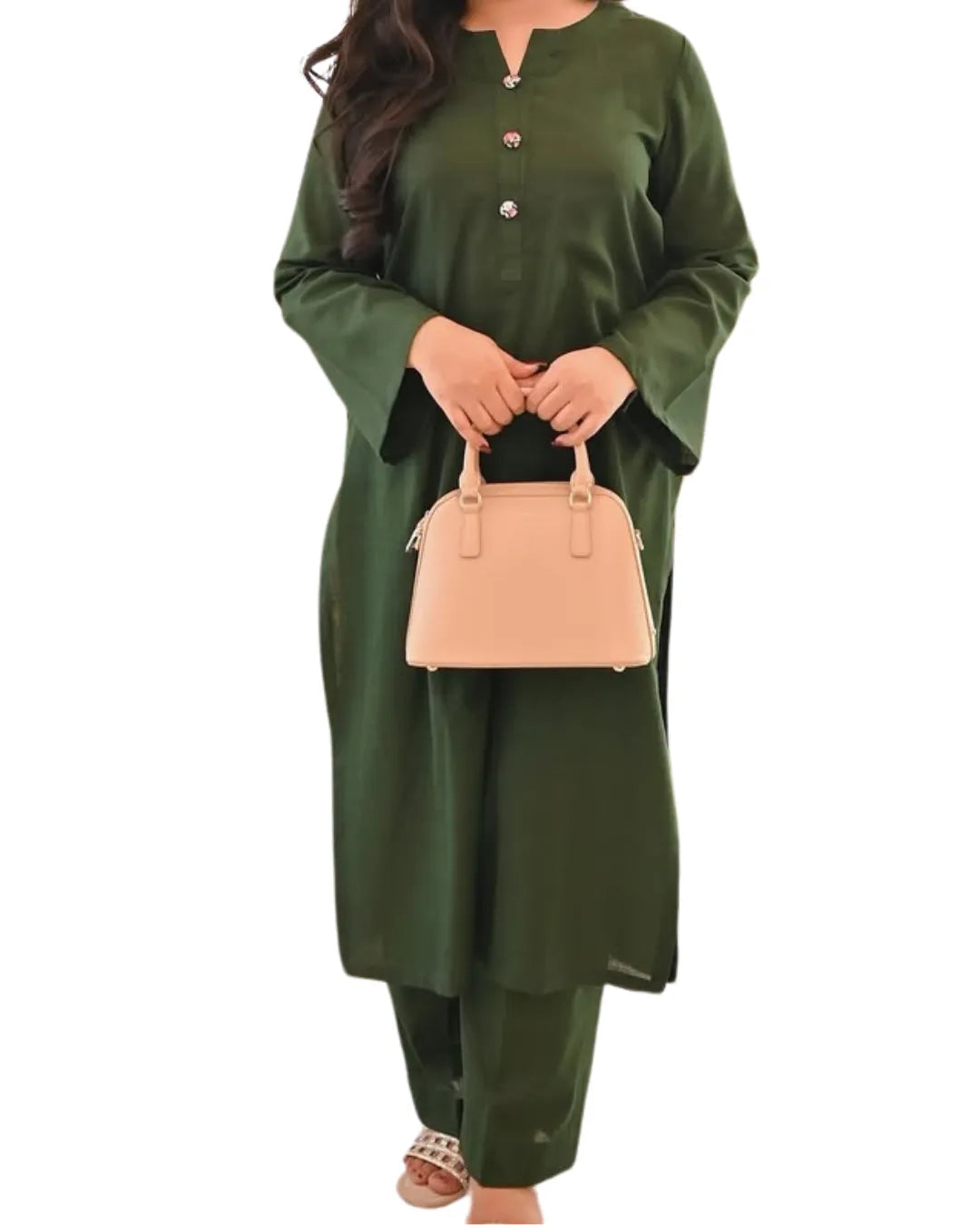 Elegant Dyed Cotton Co-ord Set – Ready-to-Wear (Pret)