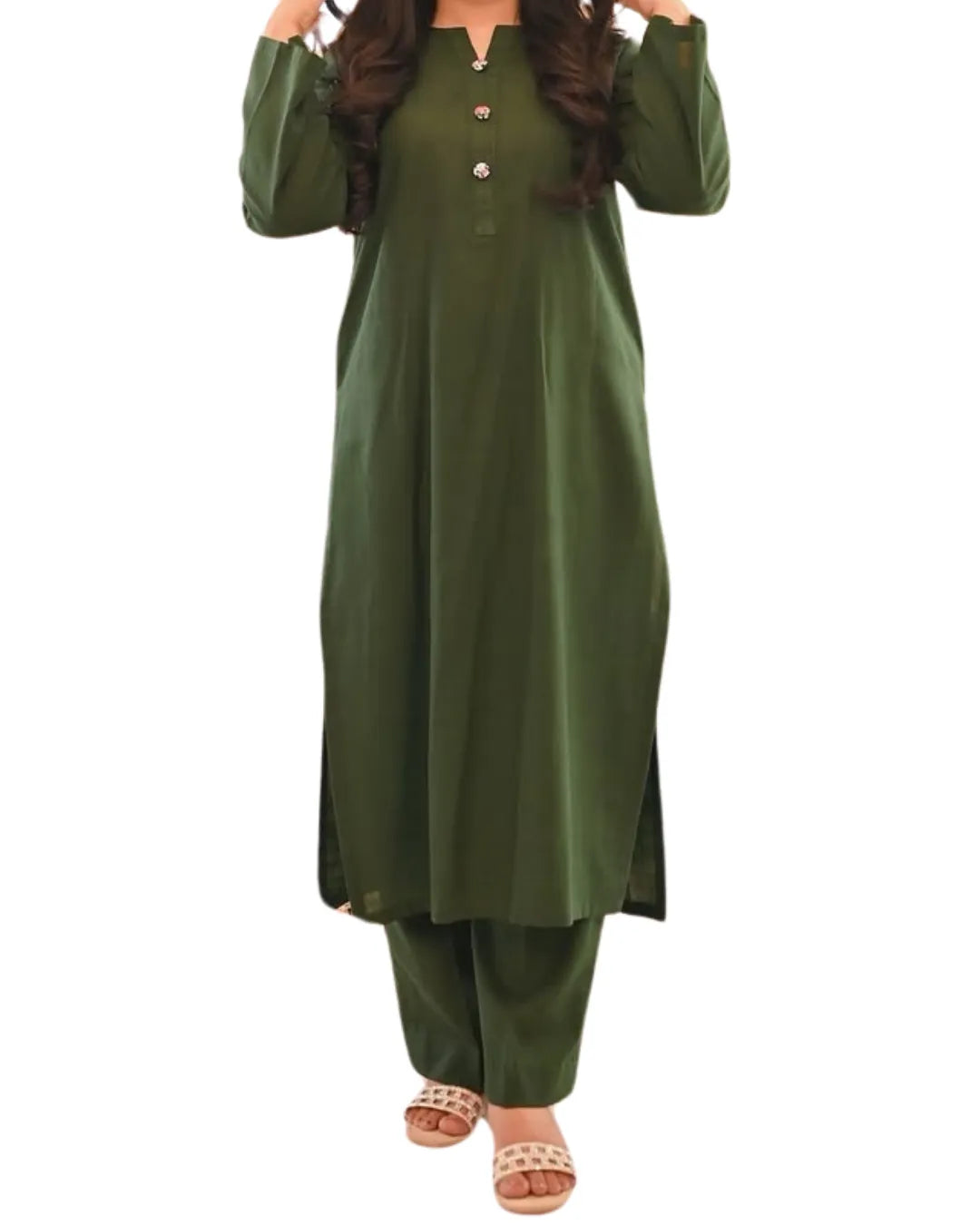 Elegant Dyed Cotton Co-ord Set – Ready-to-Wear (Pret)