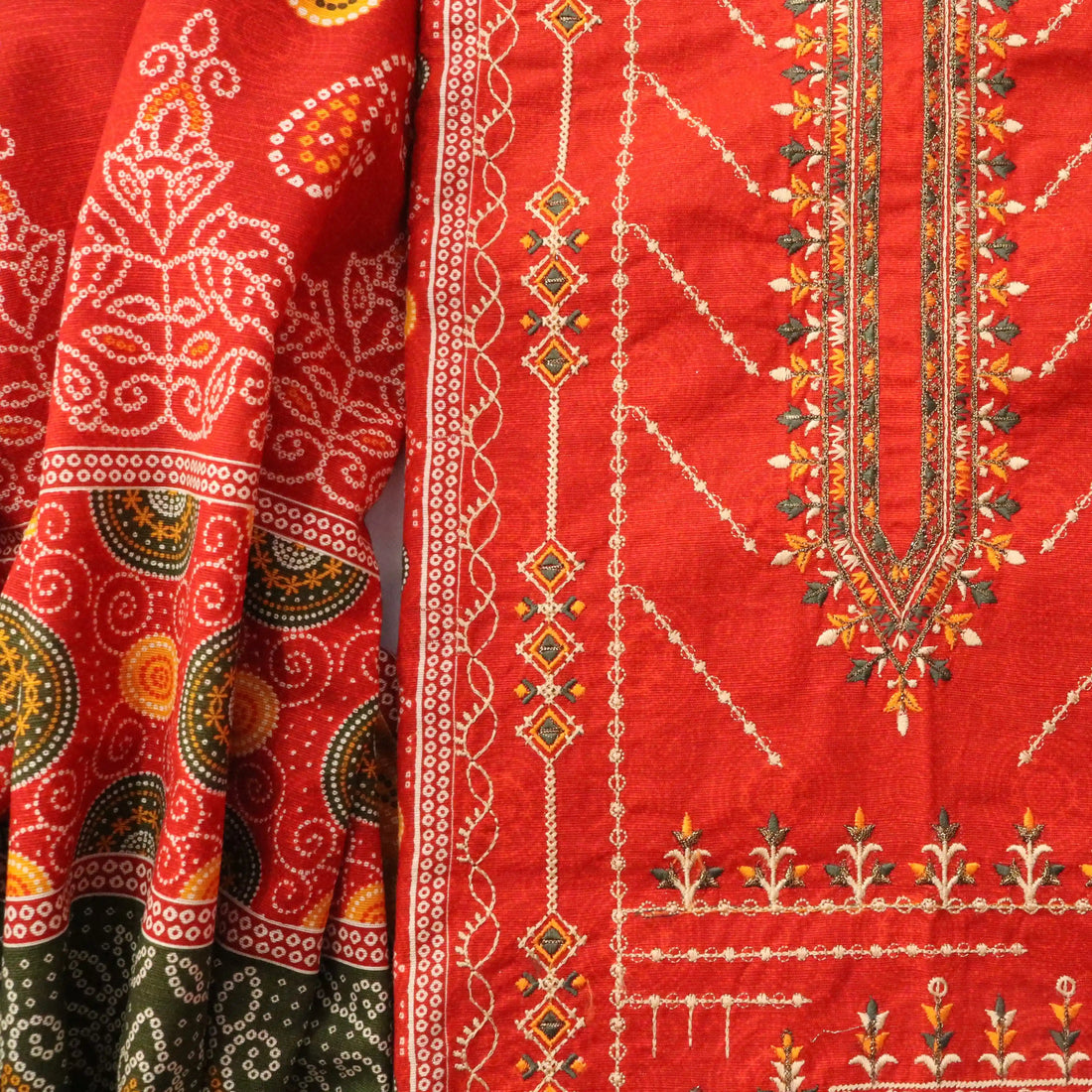 Bin Saeed 3PC Embroidered Khaddar Unstitched Suit BS241222R