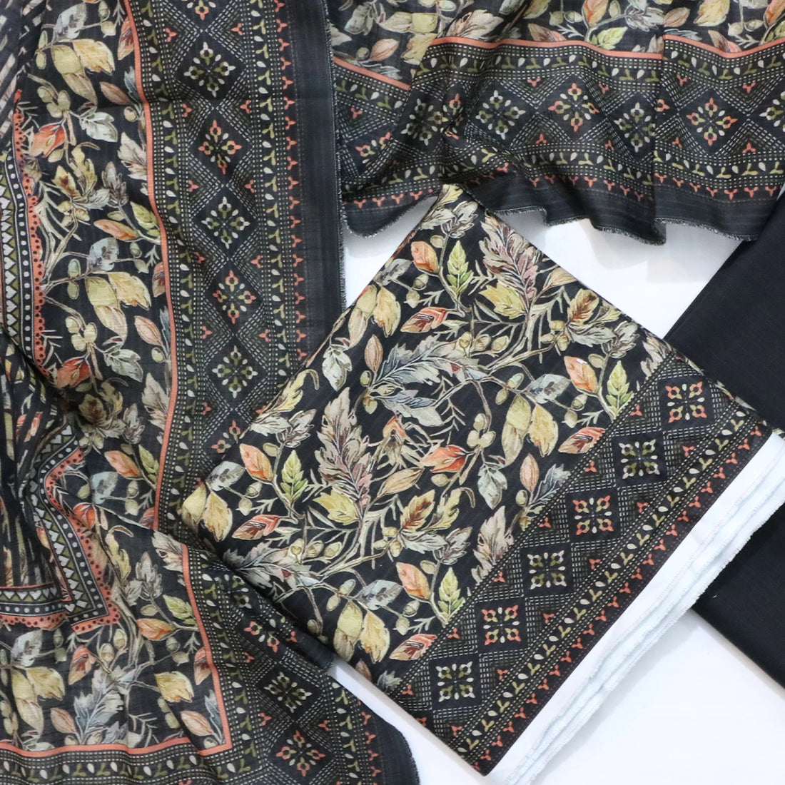 Bin Saeed 3PC Digital Printed Khaddar Unstitched Suit BS1210243P10
