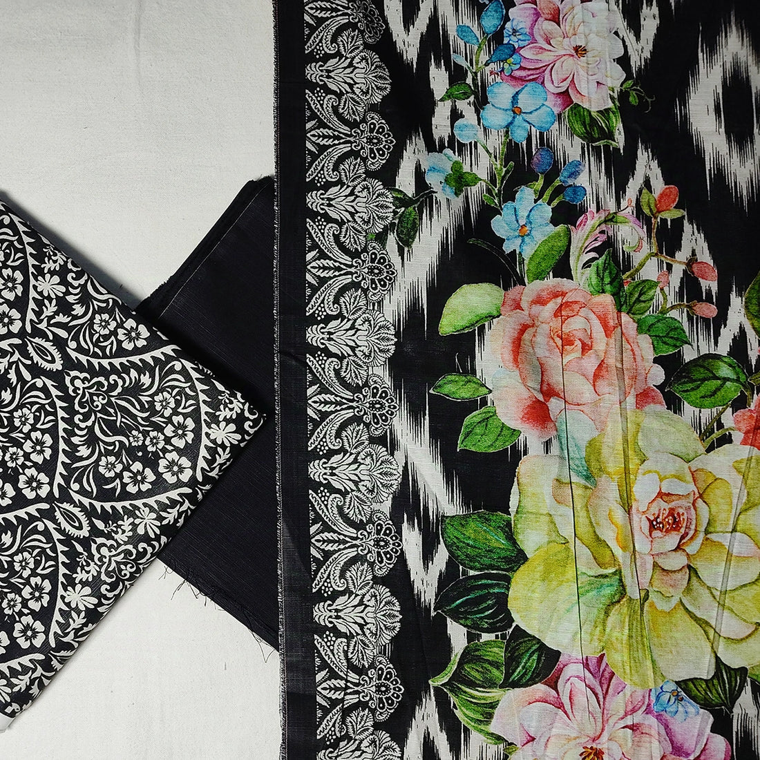 Bin Saeed 3PC Digital Printed Khaddar Unstitched Suit BS2110243P9