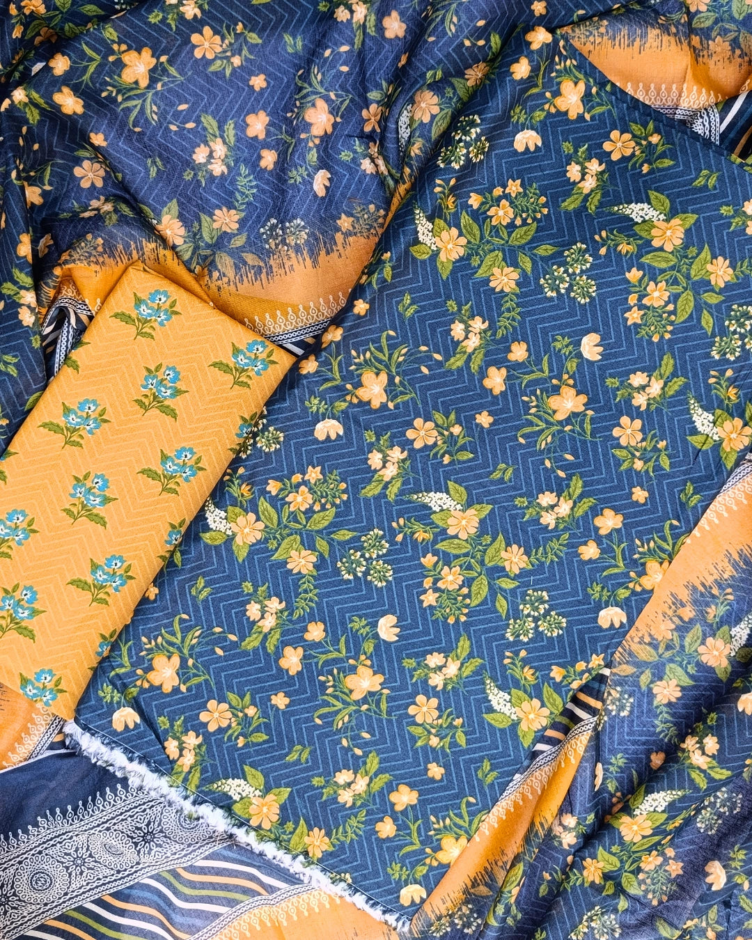Bin Saeed 3PC Digital Printed Lawn Unstitched Suit BS0103253P9