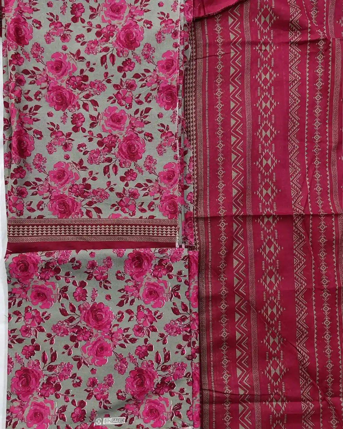 Bin Saeed 3PC Digital Printed Lawn Unstitched Suit BS1204253P3