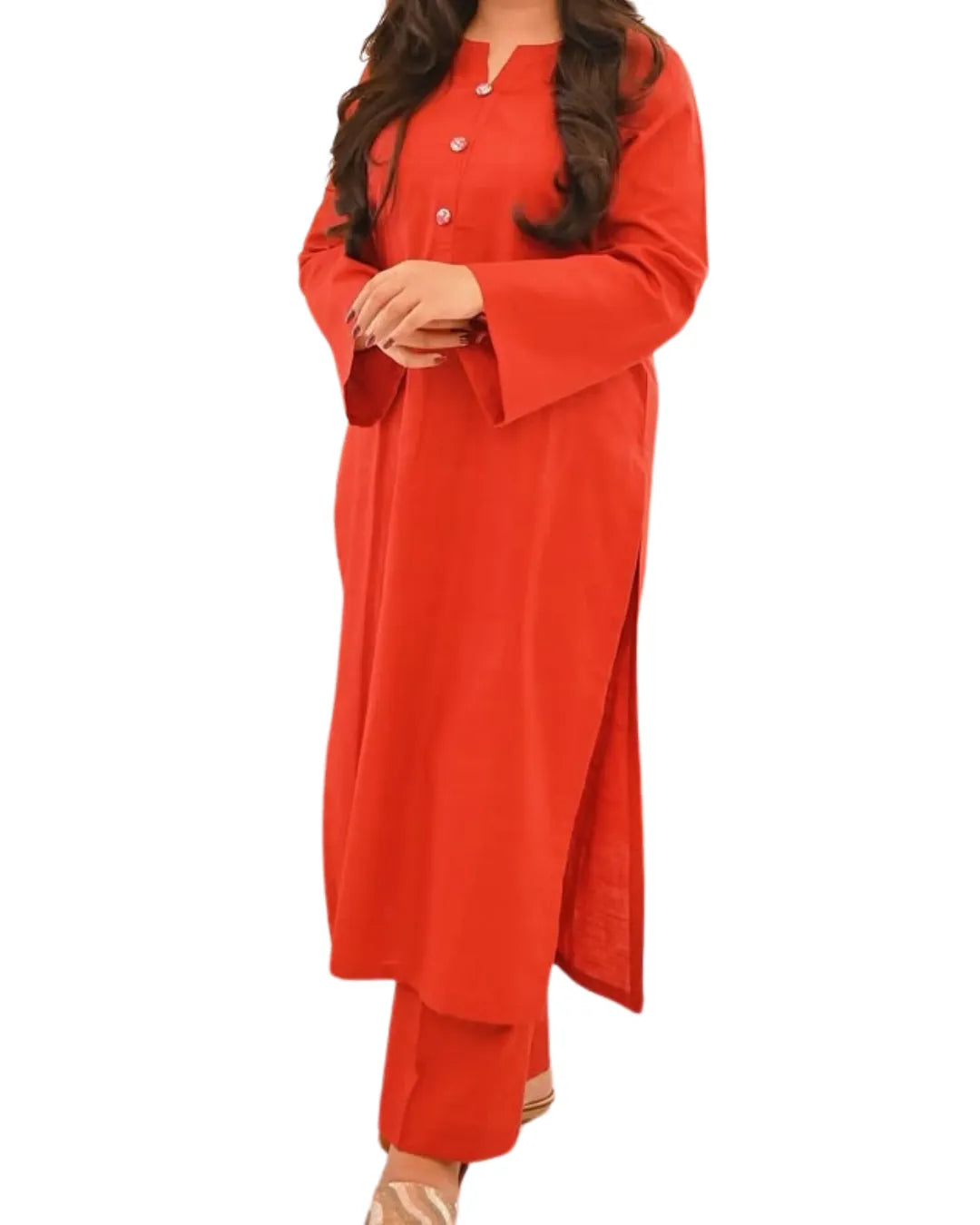 Elegant Dyed Cotton Co-ord Set – Ready-to-Wear (Pret)